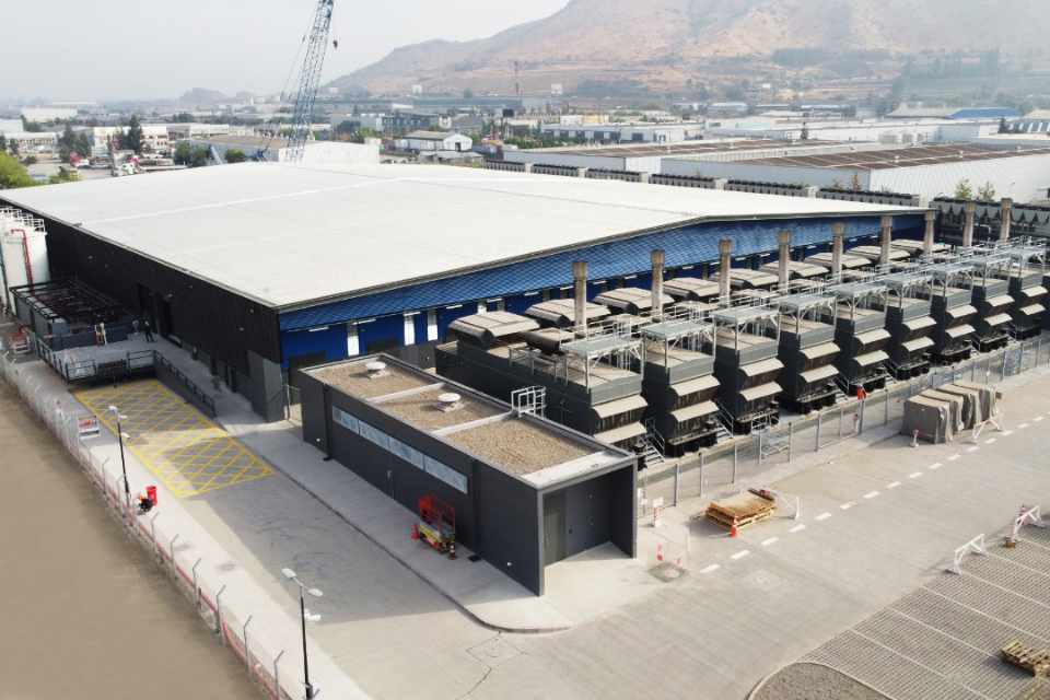 Foto aérea del datacenter Ascenty SCL2 en Quilicura, Santiago
